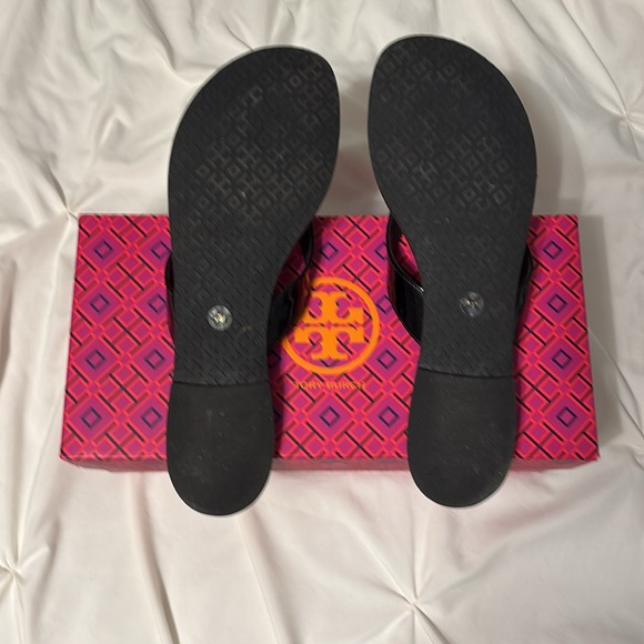Tory Burch Black Flip Flops - Picture 2 of 6